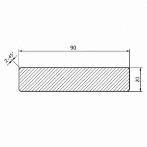 Fassadenholz Glattkantbretter Sibirische Lärche 20 x 90 mm
