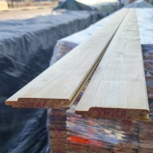 Fassadenverkleidung Sibirische Lärche Nut-Feder 19 x 96 mm Softline