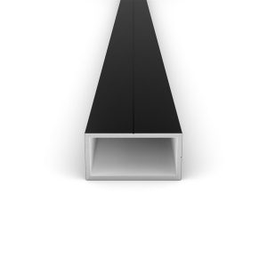 Aluminium Unterkonstruktion 40x20 mm 2 mm Schwarz