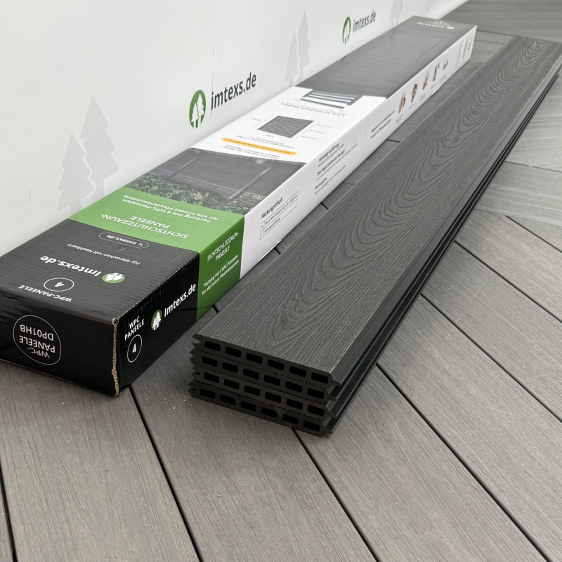 WPC Zaunelemente Steckprofil 162x20 mm Holzoptik 4 Paneele 5 WPC Zaunelemente Steckprofil 162x20 mm Holzoptik 4 Paneele – Bild 5