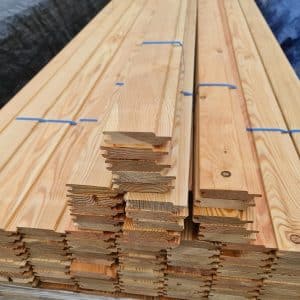 Fassadenverkleidung Sibirische Lärche Nut-Feder 19 x 90 mm AB Softline